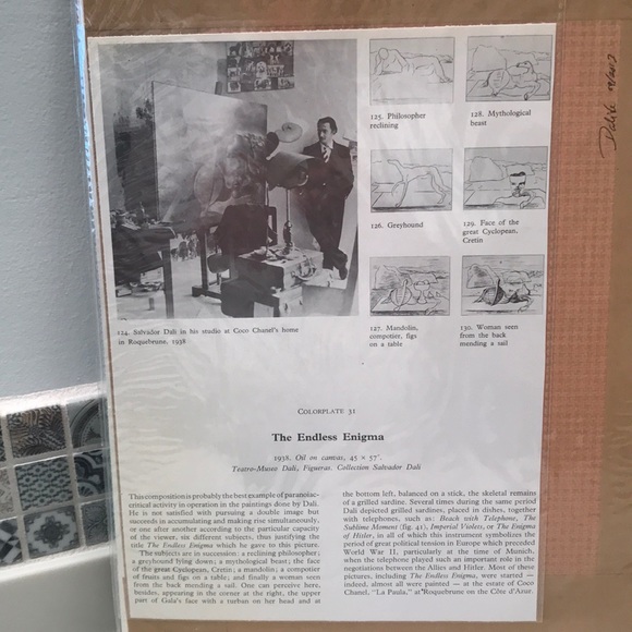 Salvador Dali Endless Enigma matted 11x14 - Picture 4 of 4